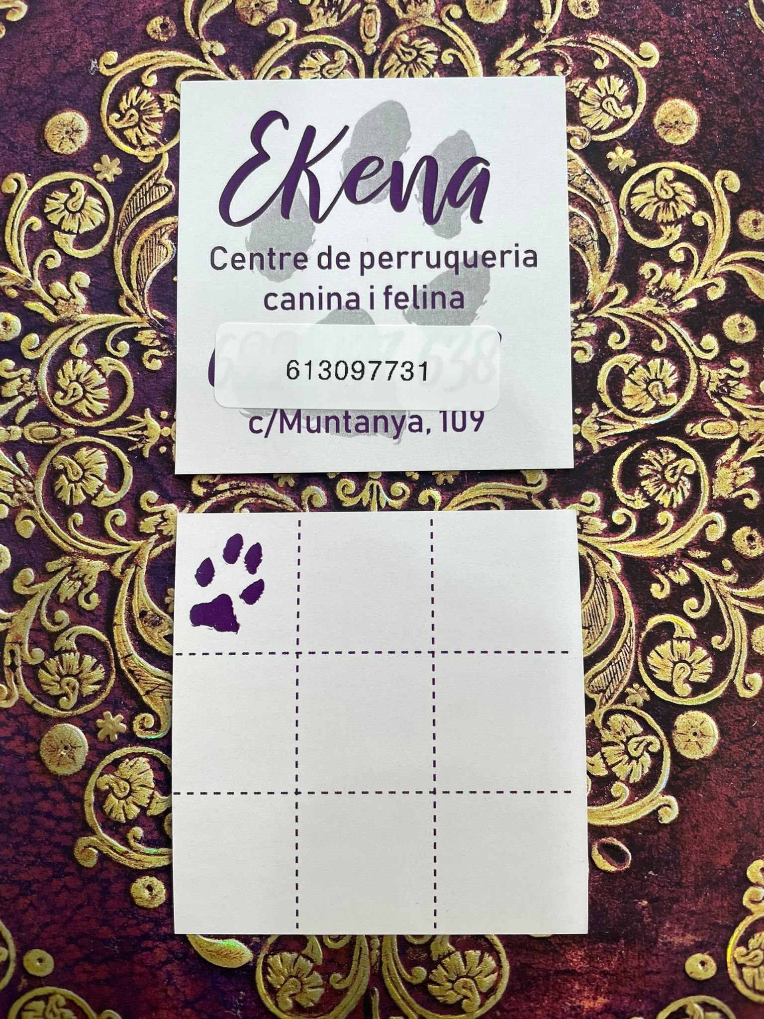 tarjeta de fidelidad Ekena